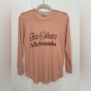Wildfox 3/4 Sleeve "Ice Cream Aficionado"  Shirt